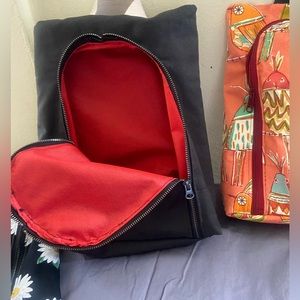 Handmade canvas shoe bags with front pocket